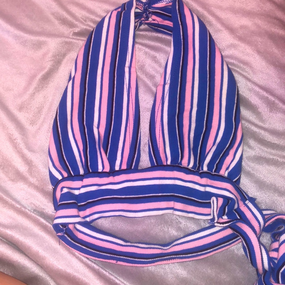 Blue white and pink top size medium